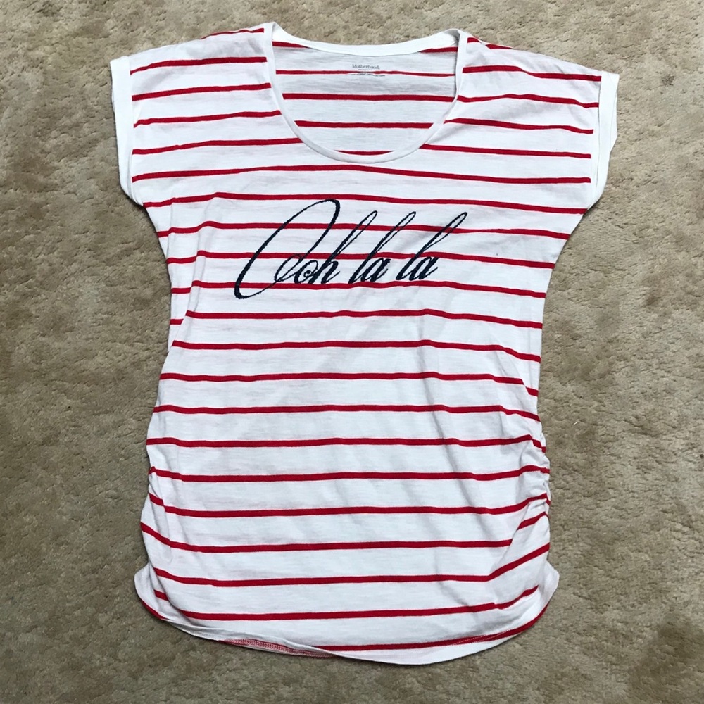 Motherhood maternity striped shirt medium